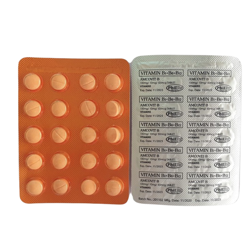 AMCOVIT-B Vit. B1 / Vit. B6 / Vit. B12 100mg / 10mg / 50mcg Tablet 1's ...